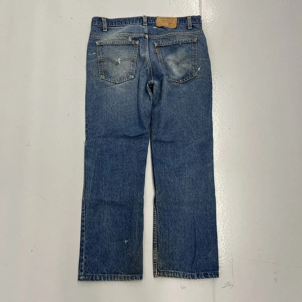 Vintage 70s Levi's 509 Blue Straight Distressed Jeans 34x28